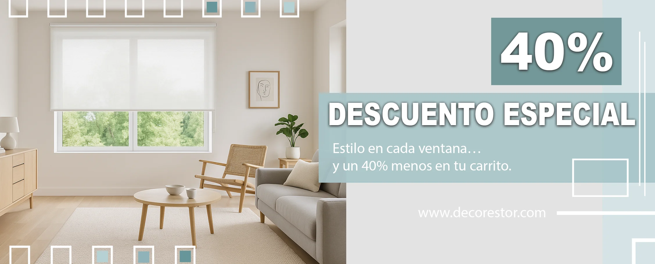 Descuento del 40% en toda la web