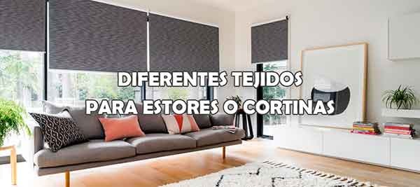 Diferentes tejidos para estores o cortinas.